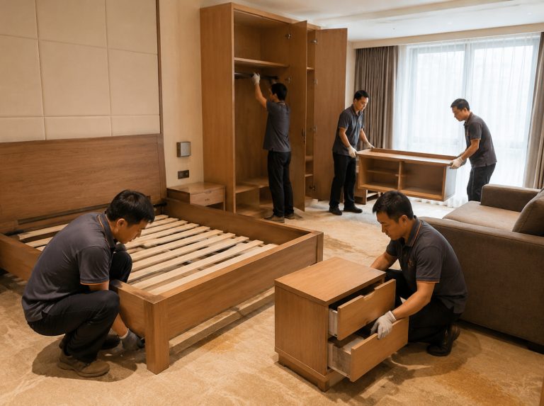 金川县酒店客房家具整装回收